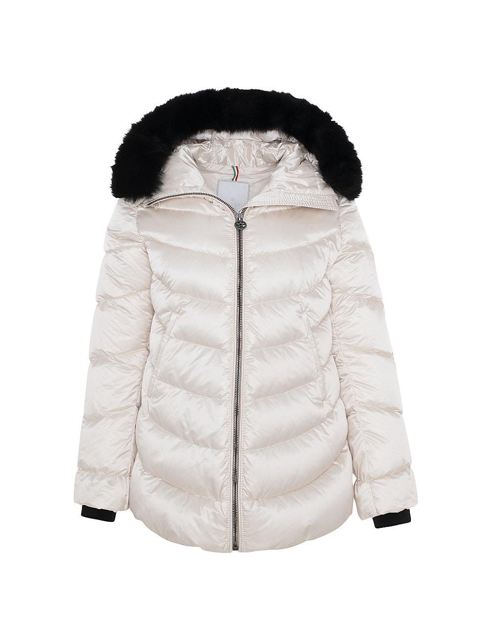 Womens Apres-Ski Jacket with Detachable Toscana Shearling Lamb Hood Trim Product Image