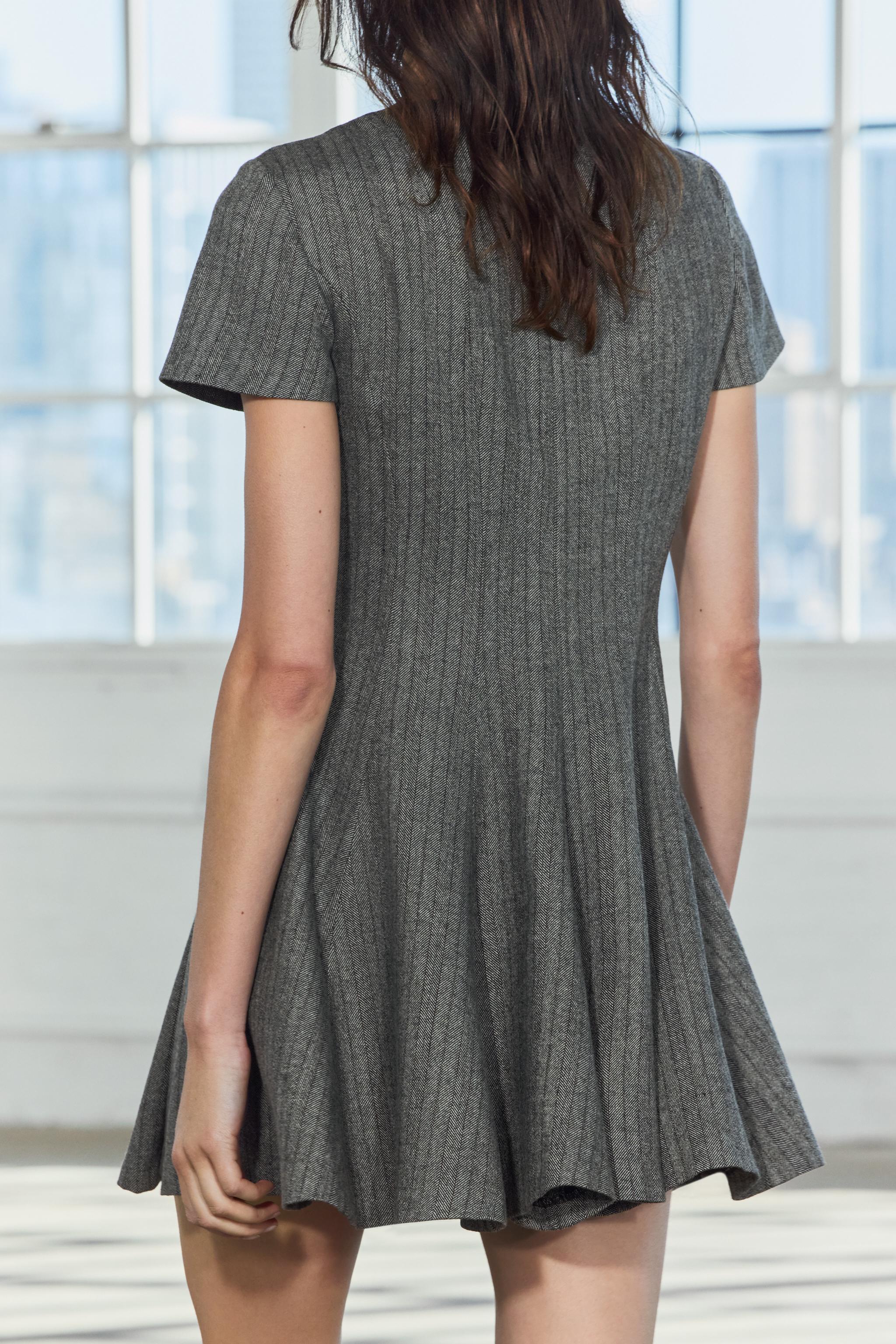 HERRINGBONE GODETS DRESS ZW COLLECTION Product Image