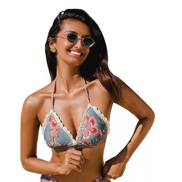 Womens CUPSHE Floral Crochet Bikini Top Product Image