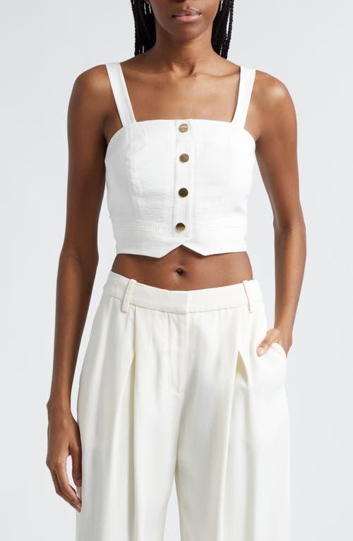 Gabi Button-Front Crop Top Product Image