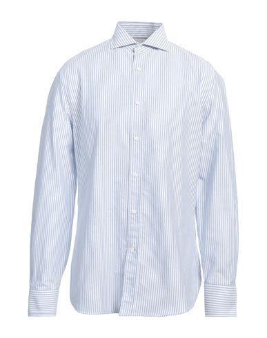 BRUNELLO CUCINELLI Man Shirt Azure Size 3xl Cotton In Blue Product Image