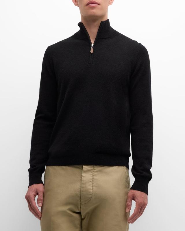 Mens Cashmere Quarter-Zip Sweater Product Image