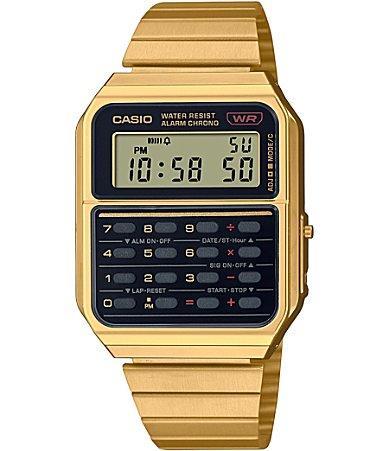 G-Shock Mens Digital Gold Tone Stainless Steel Bracelet Watch Product Image