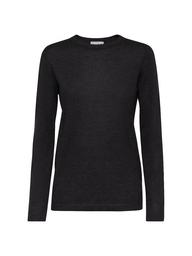 Womens Cashmere And Silk Lightweight Sweater Product Image