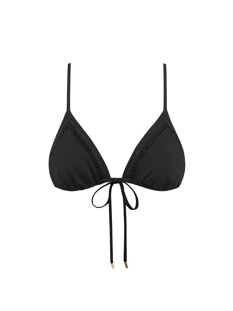 Womens Ruched Triangle Bikini Top Product Image