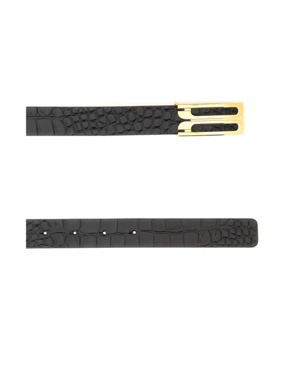 Belt With Logo In Black Product Image