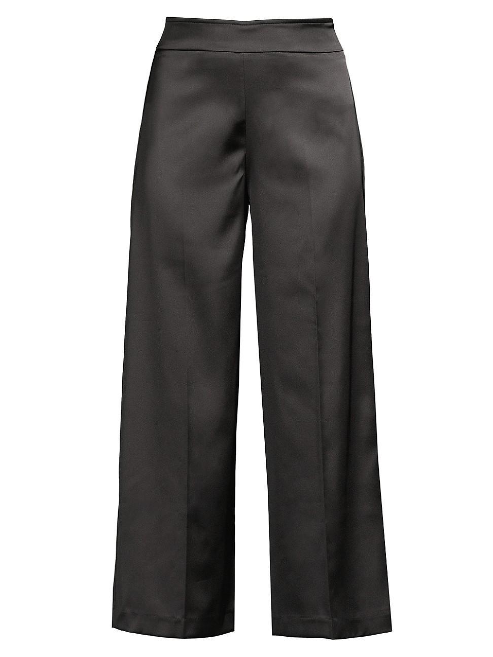 Womens Alex Satin Wide-Leg Pants Product Image