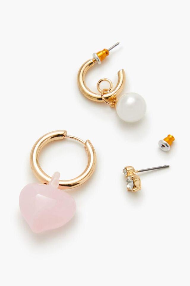 Faux Pearl Stud & Hoop Earring Set | Forever 21 Product Image