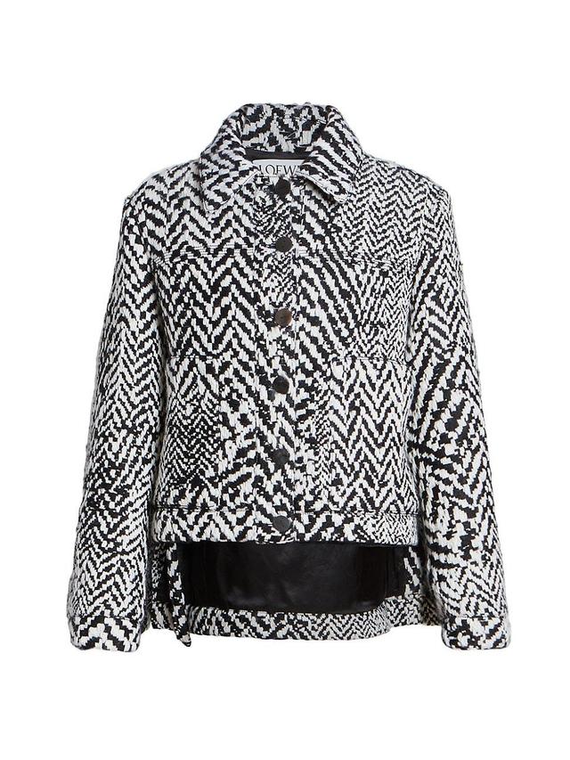 Womens Abstract Wool-Blend Jacket Product Image