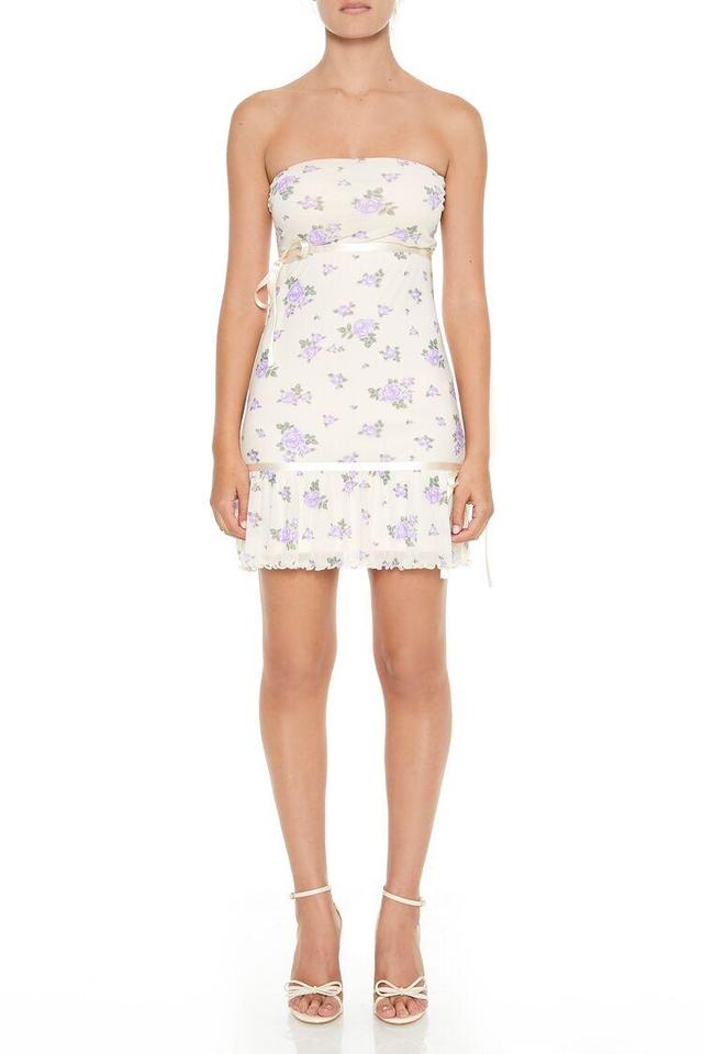 Floral Bow Tube Mini Dress | Forever 21 Product Image