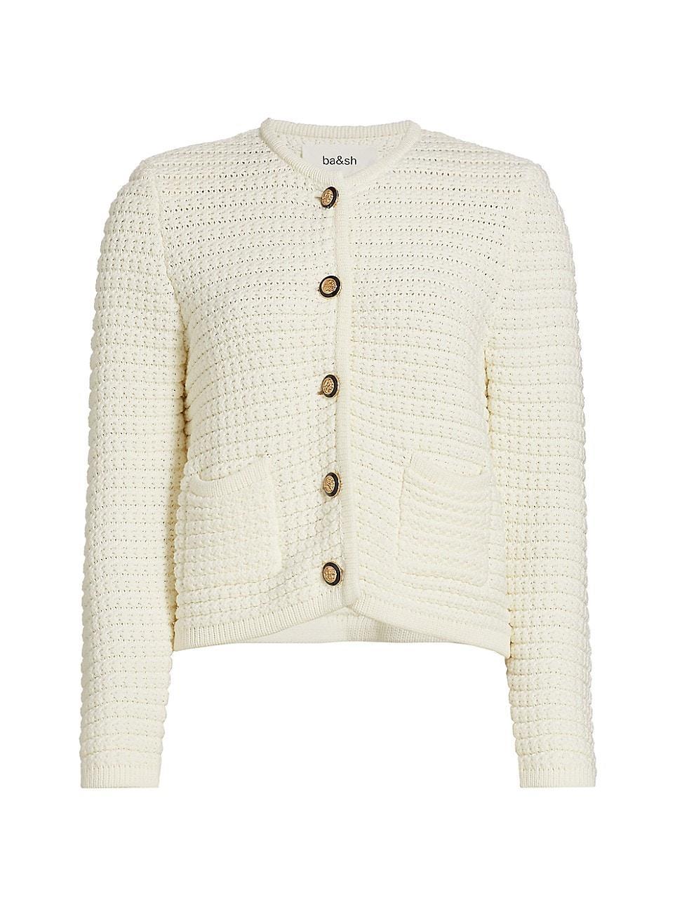 Womens Gaspard Knit Cotton-Blend Cardigan Product Image