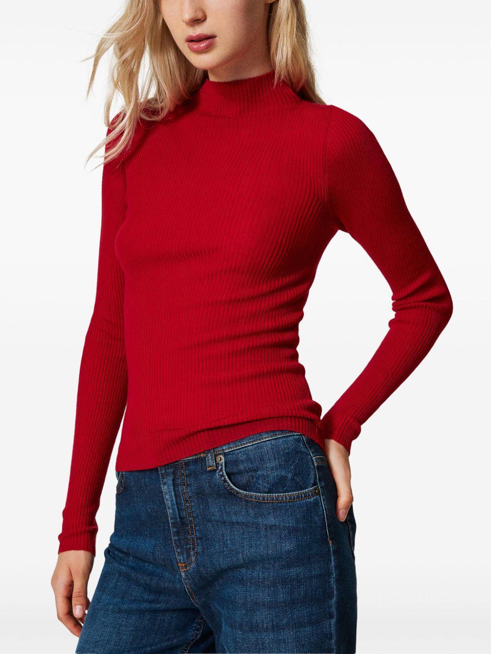 high-neck seamless sweater  Product Image