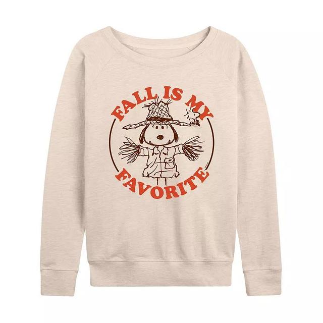 Womens Peanuts Snoopy Fall Is My Favorite Lightweight French Terry Sweatshirt Product Image