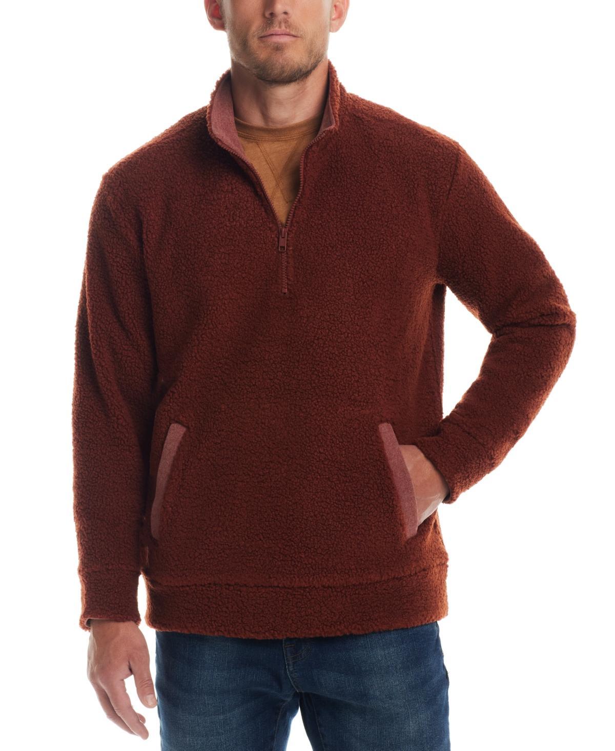 Weatherproof Vintage Mens Teddy Quarter Zip Long Sleeve Sweater Product Image