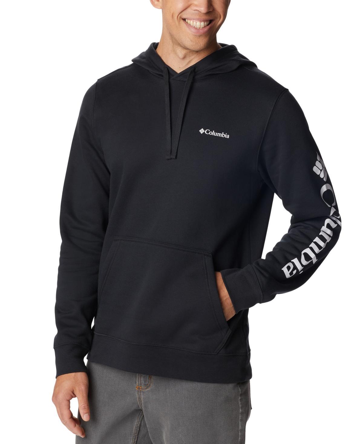 Mens Columbia Trek Fleece Hoodie Blue Product Image