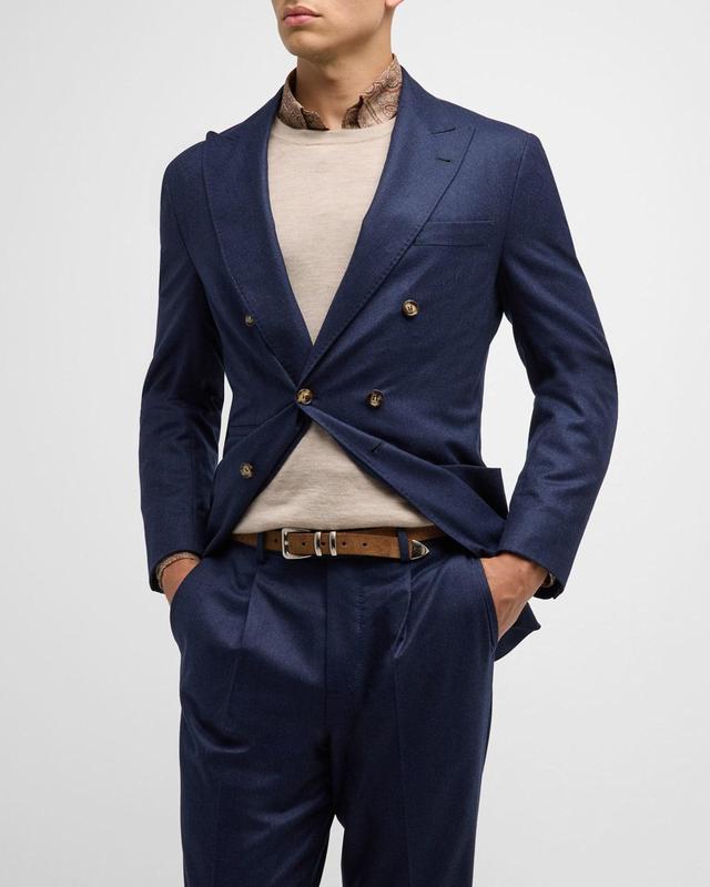 Mens Double-Breasted Flannel Suit Product Image