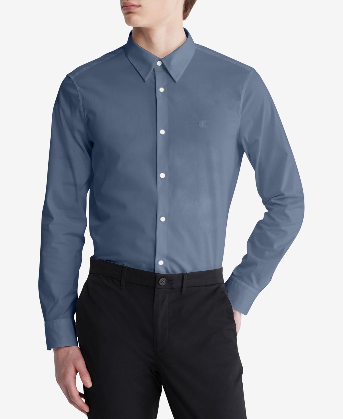 Calvin Klein Mens Slim-Fit Refined Button-Down Shirt Product Image