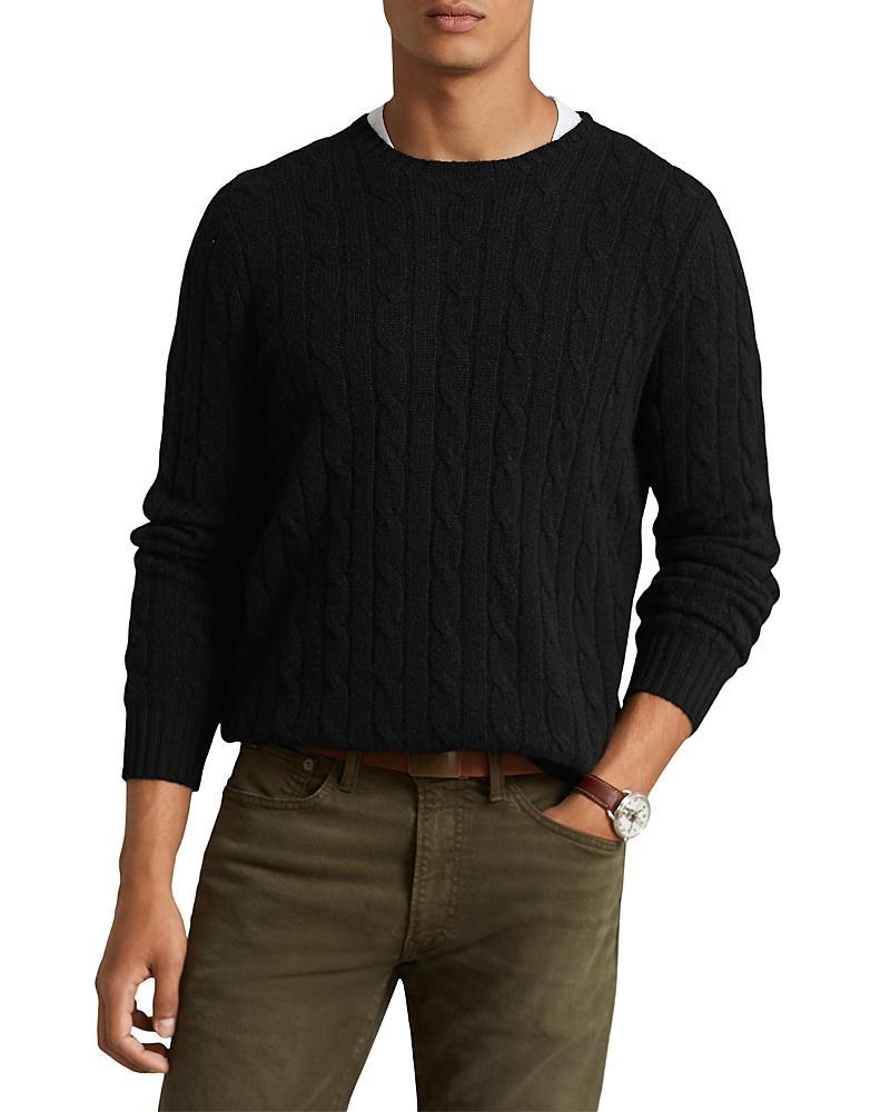 Mens Cashmere Cable-Knit Sweater Product Image