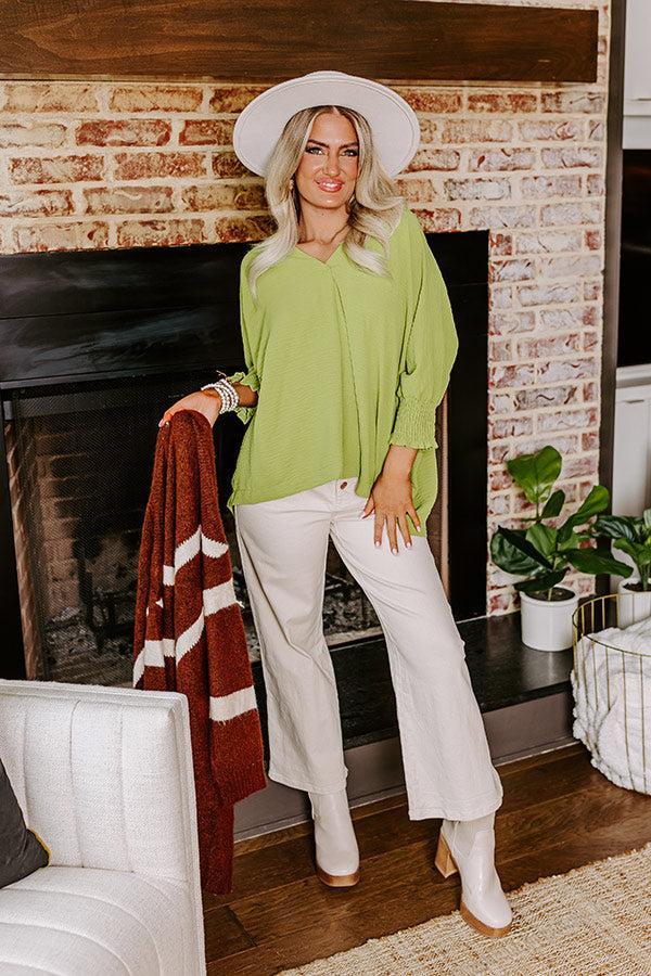 Luxe Lane Shift Top In Lime Product Image