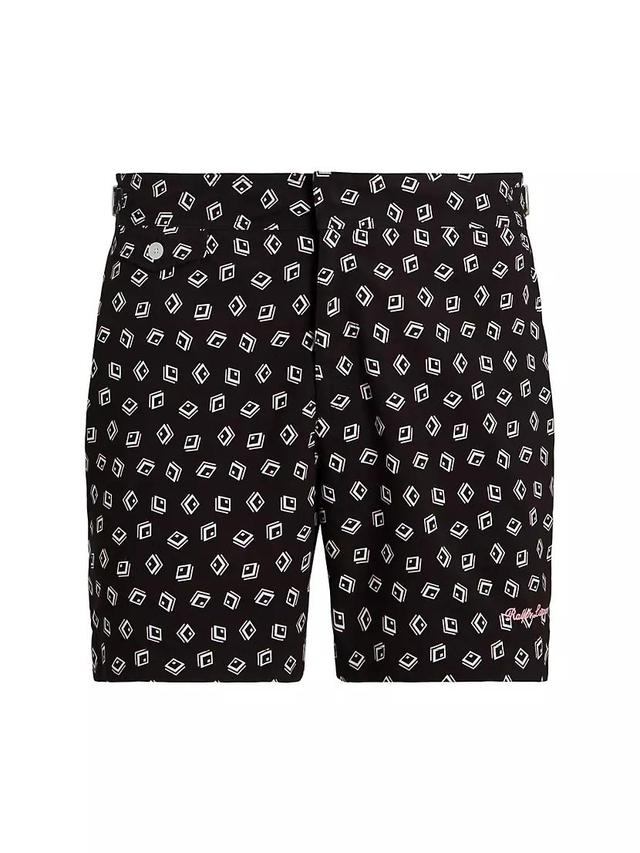 Art Deco Mayfair Mid-Length Swim Trunks Product Image