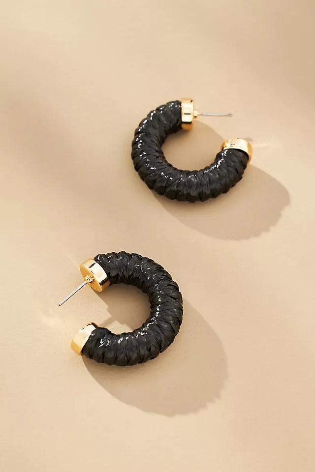 Small Raffia Hoop Earrings Product Image