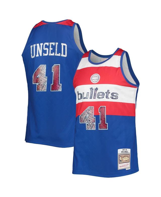 Mens Mitchell & Ness Wes Unseld Blue Washington Bullets 1977-78 Hardwood Classics Nba 75th Anniversary Diamond Swingman Jersey - Blue Product Image