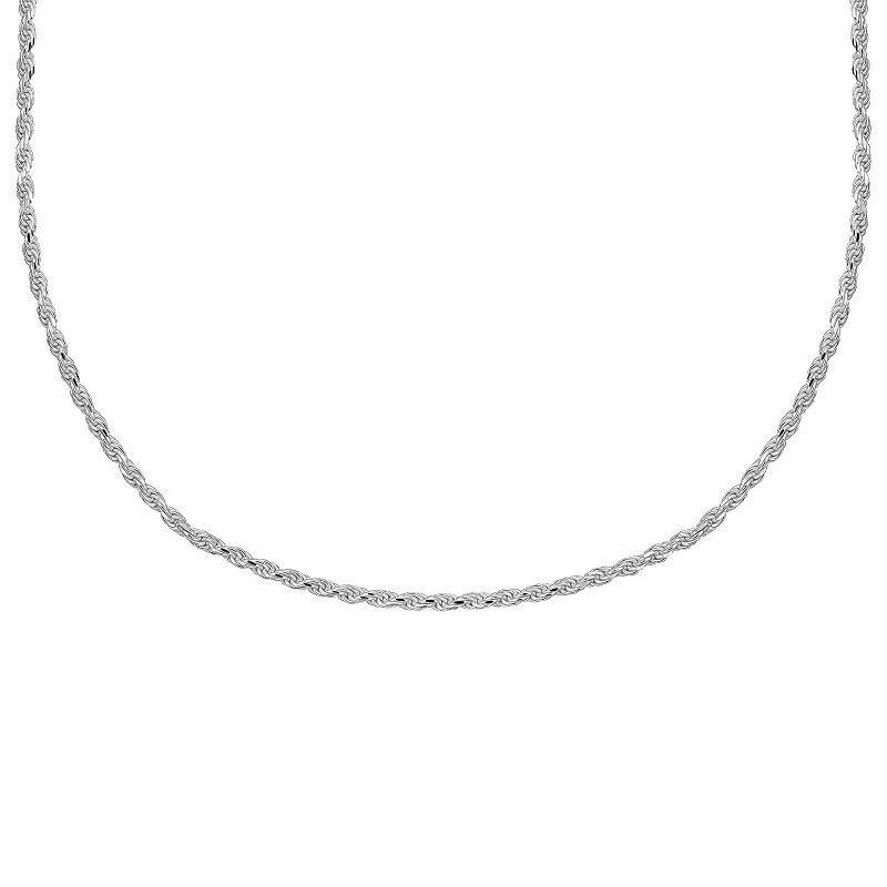 PRIMROSE Sterling Silver Diamond Cut Rope Chain, Womens Product Image