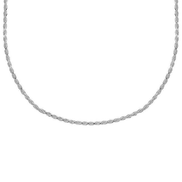 PRIMROSE Sterling Silver Diamond Cut Rope Chain, Womens Product Image