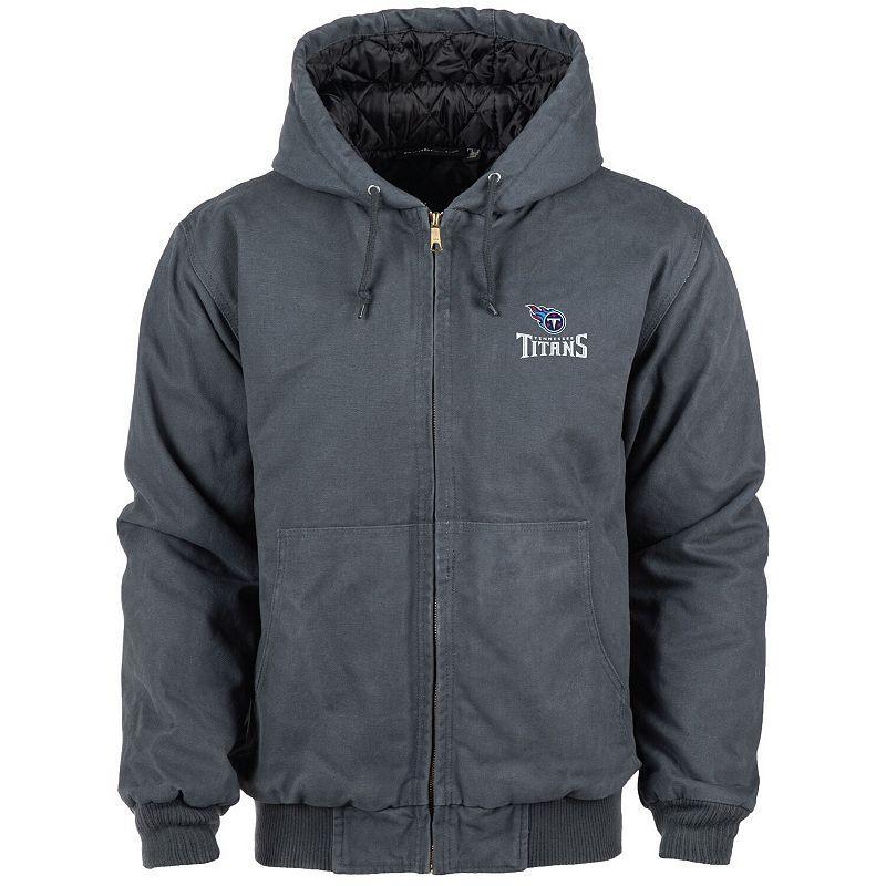 Mens Dunbrooke Charcoal Tennessee Titans Big & Tall Dakota Canvas Hoodie Full-Zip Jacket Product Image