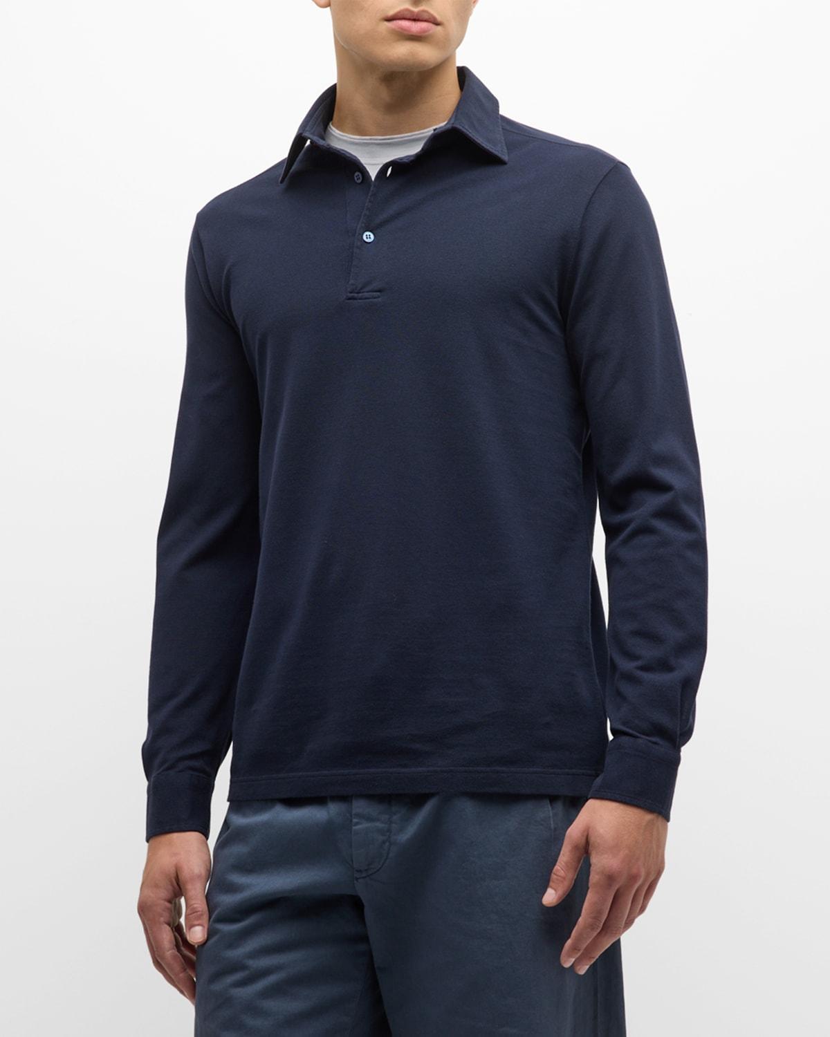 Mens Cotton Pique Polo Shirt Product Image