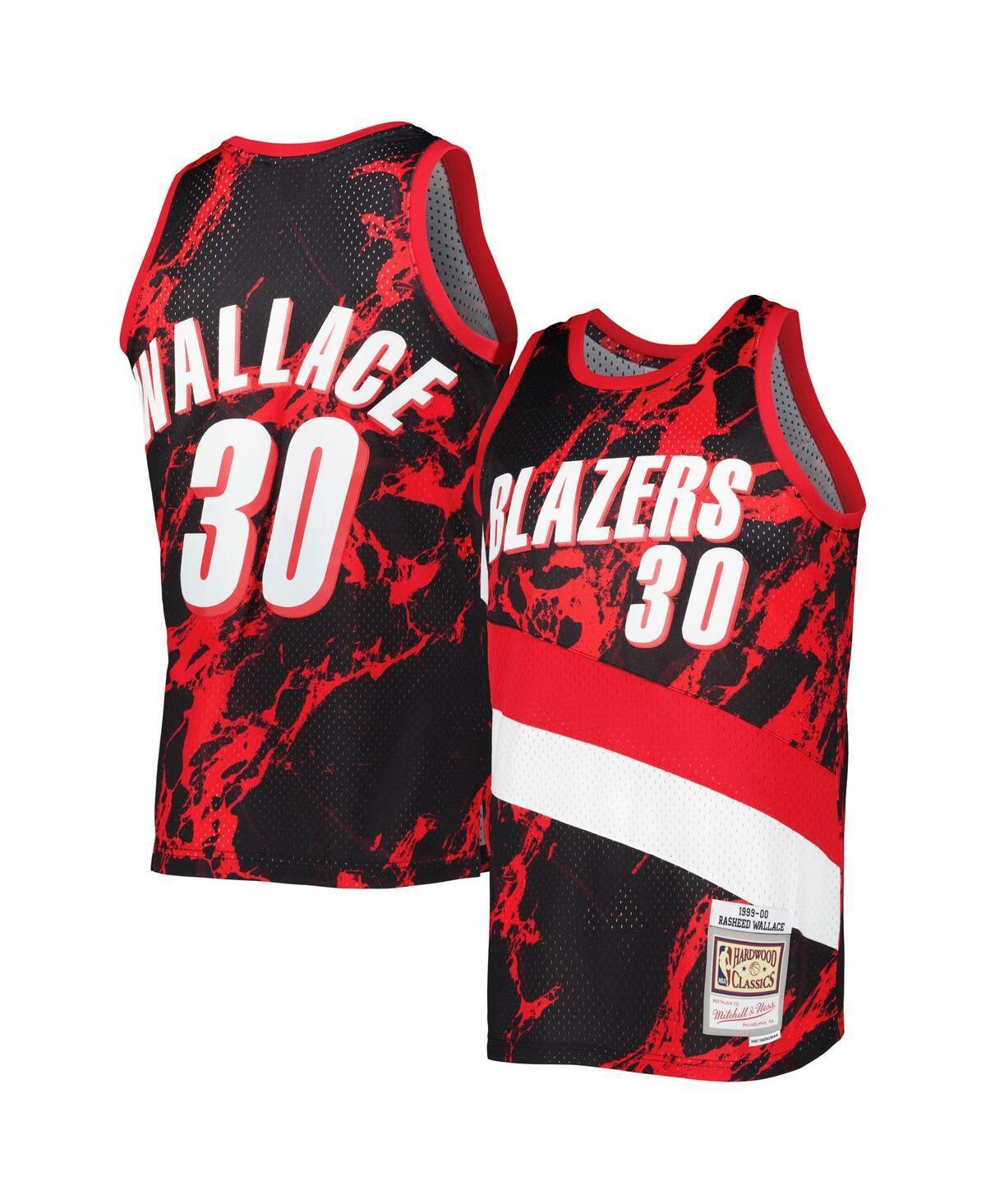 Mens Mitchell & Ness Rasheed Wallace Portland Trail Blazers 1999-00 Hardwood Classics Marble Swingman Jersey Product Image