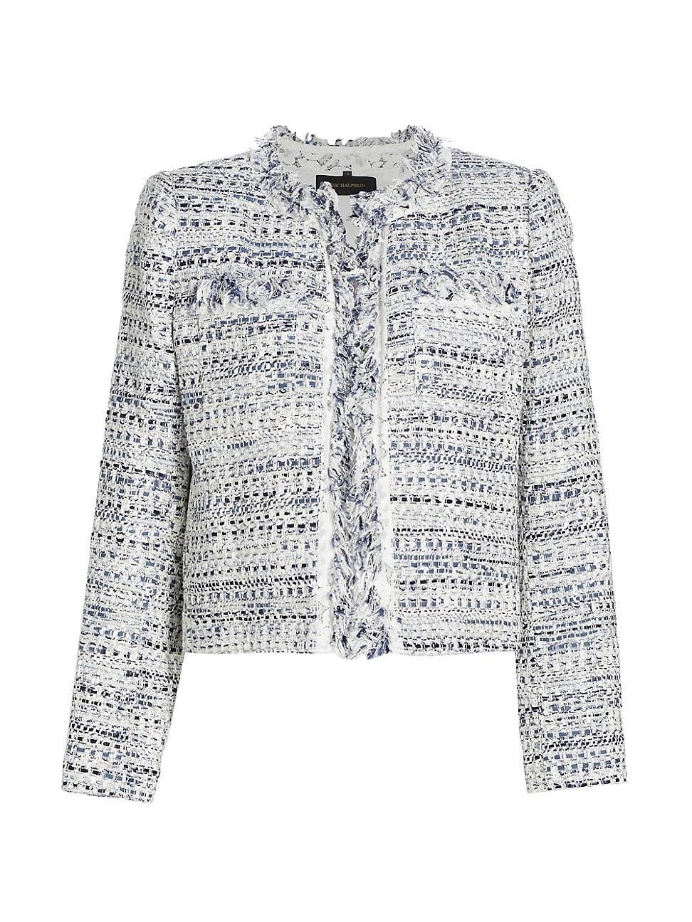 Ricki Fringe & Lace-Trim Tweed Jacket Product Image