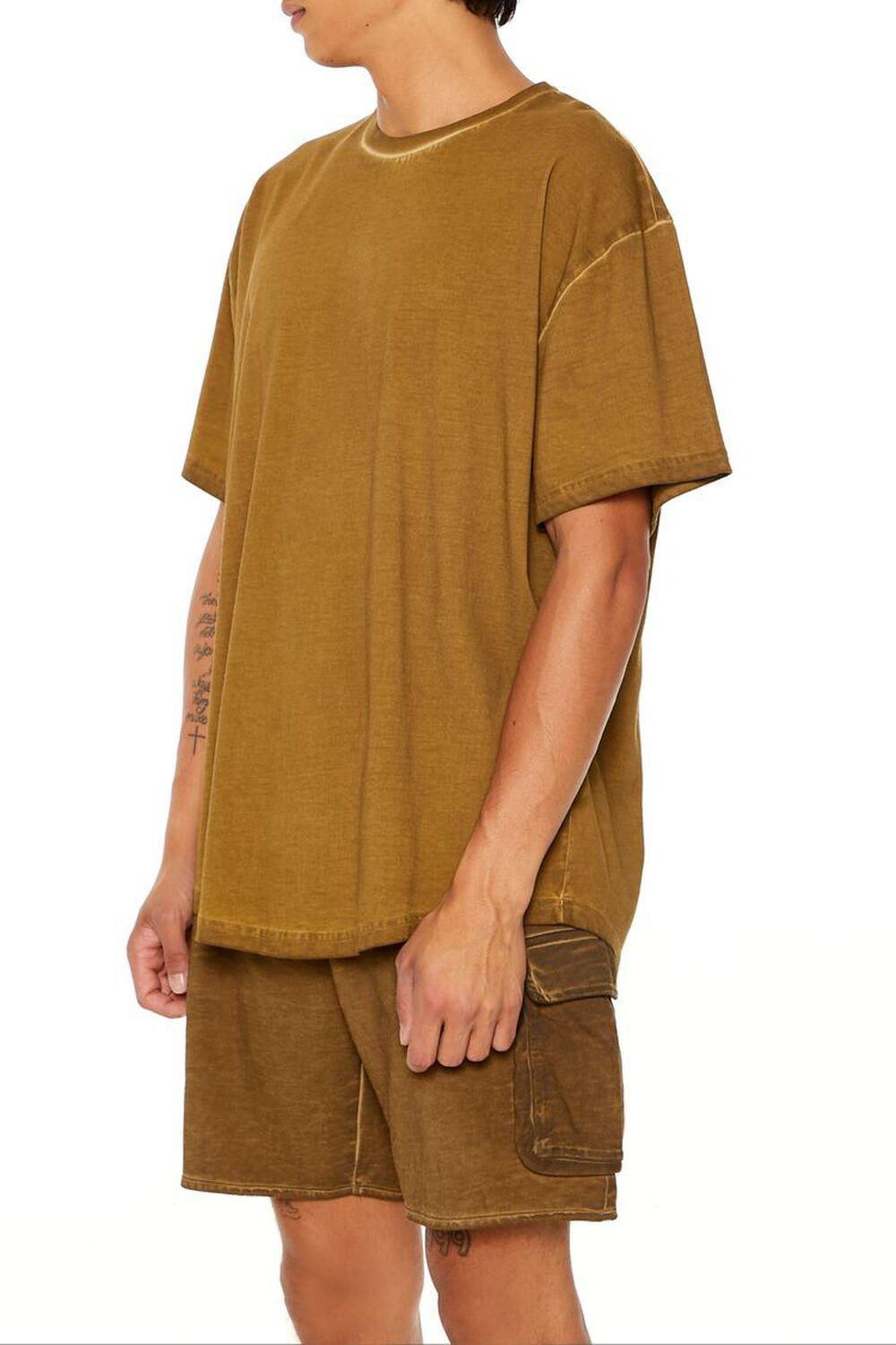 Oil Wash Curved-Hem Tee | Forever 21 Product Image