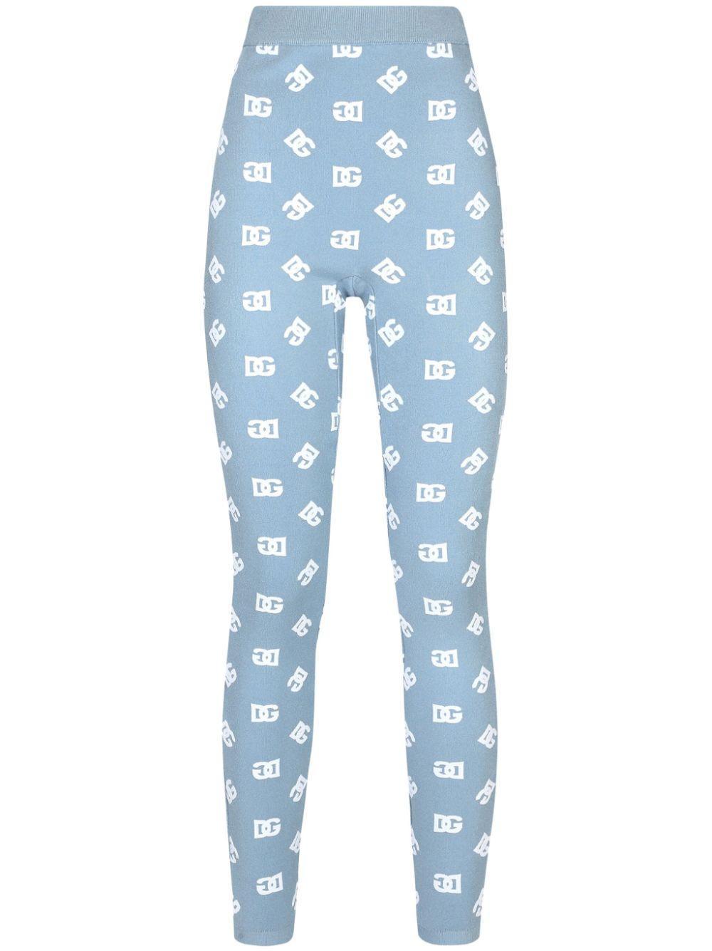 Logo Embroidered Leggings In Azure Product Image