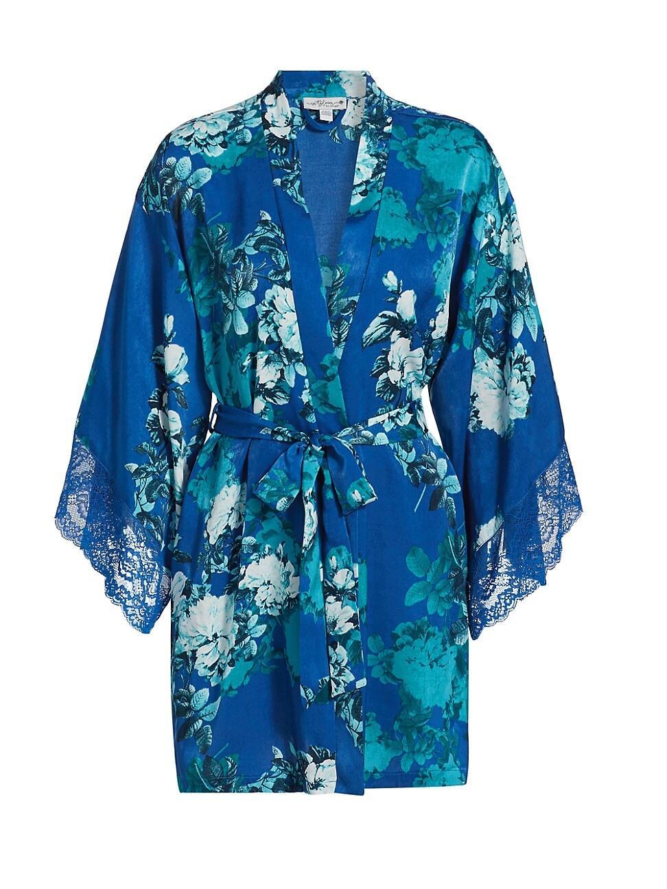 Womens Rosalia Floral Lace Wrap Robe Product Image