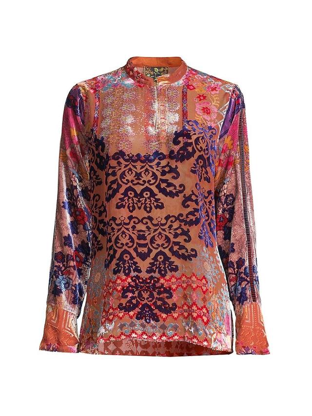 Johnny Was Syriah Burnout Enta Blouse Women's Clothing Product Image