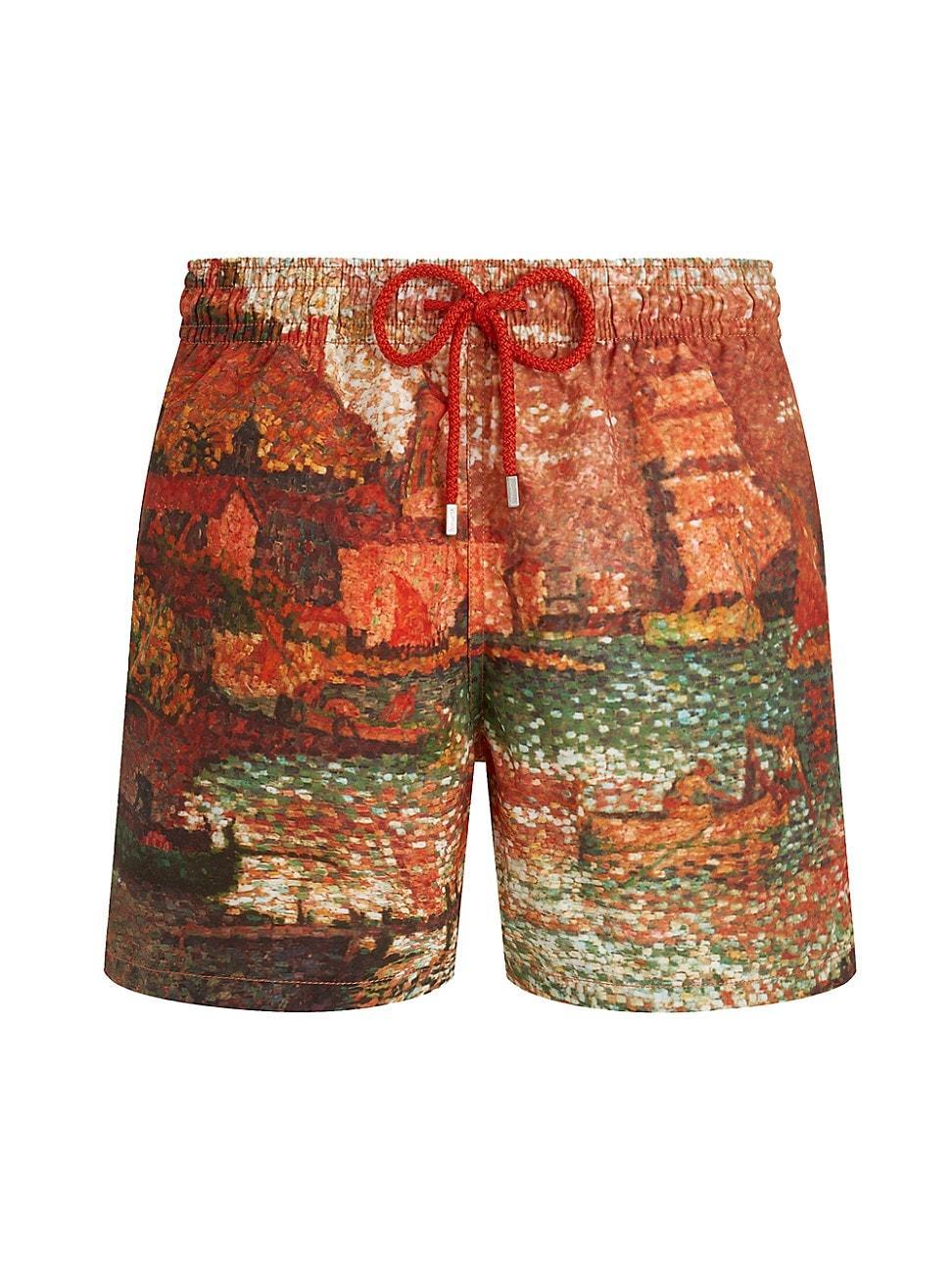 Mens Vilebrequin x Paul Signac Sortie Port Swim Trunks Product Image