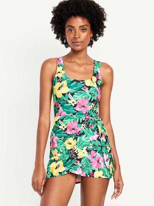 Side-Tie Swim Dress Product Image