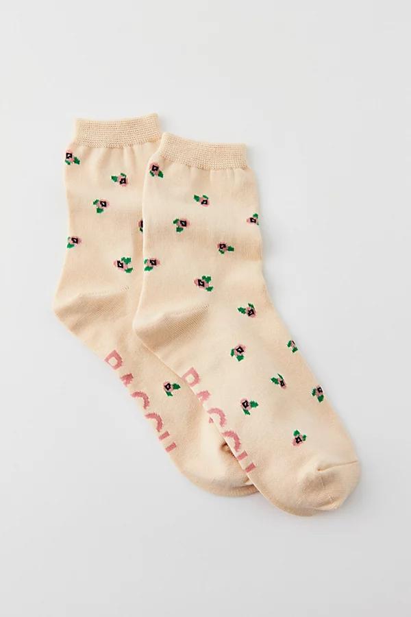 BAGGU Blue Rosette Crew Sock Womens at Urban Outfitters Product Image