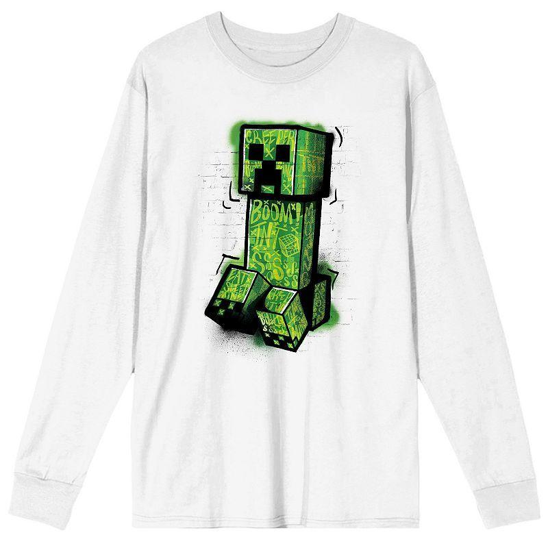 Mens Minecraft Creeper Long Sleeve Tee Product Image