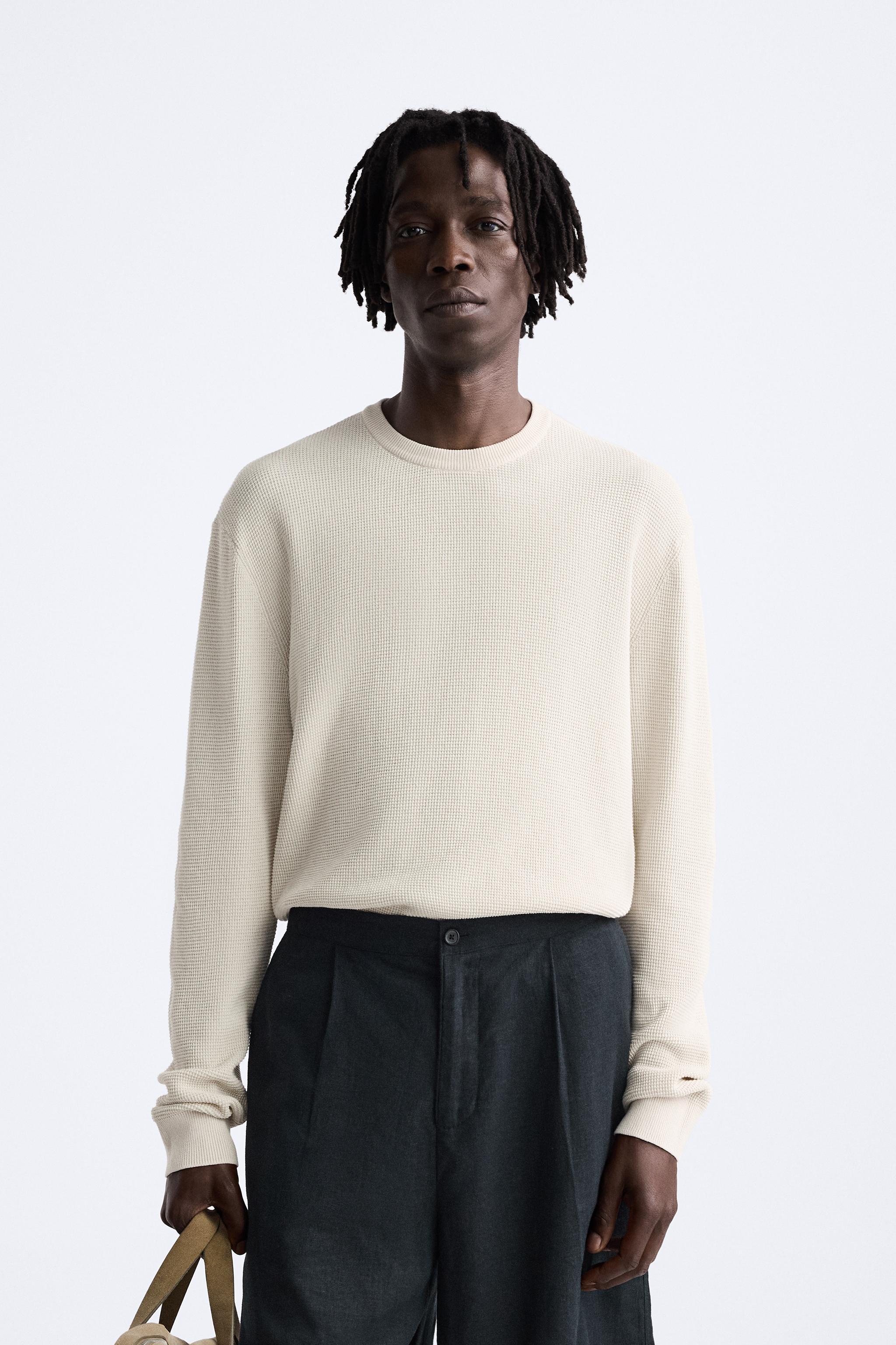 BASIC TEXTURED KNIT SWEATER Product Image