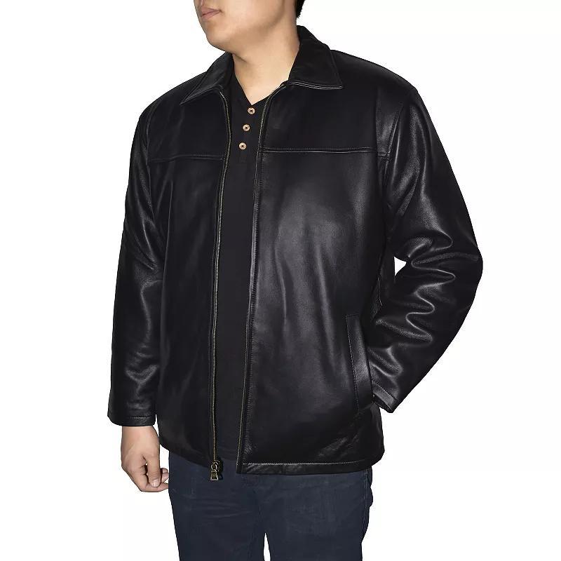 Big & Tall Victory Outfitters Lambskin Straight Bottom Leather Jacket, Mens Product Image