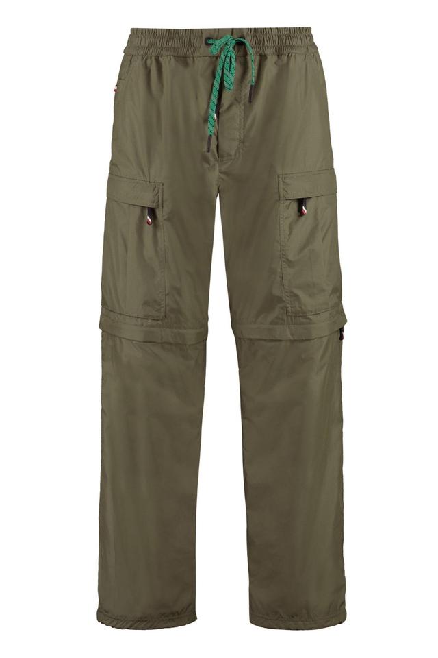 Nylon Cargo Pants In Green Product Image