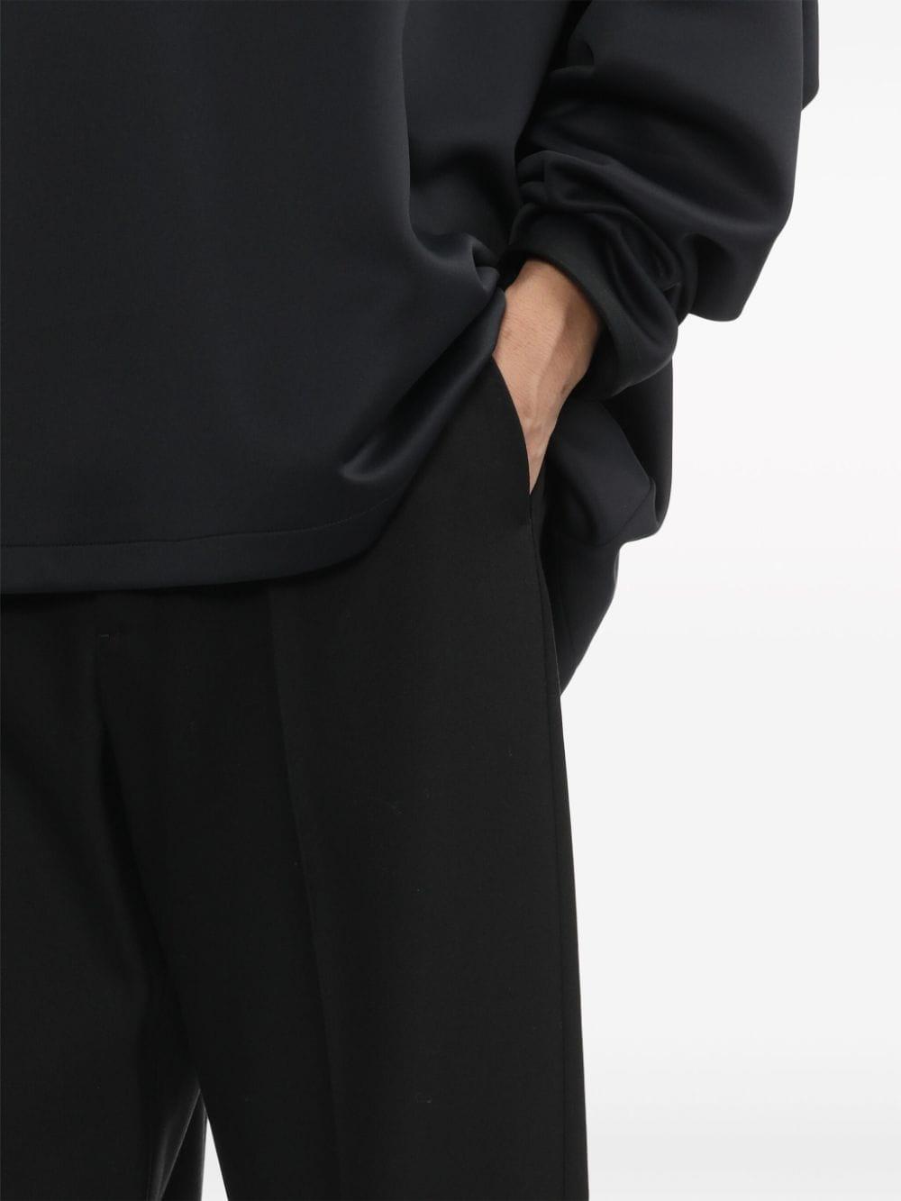 Tailored Straight-leg Trousers In Black Product Image