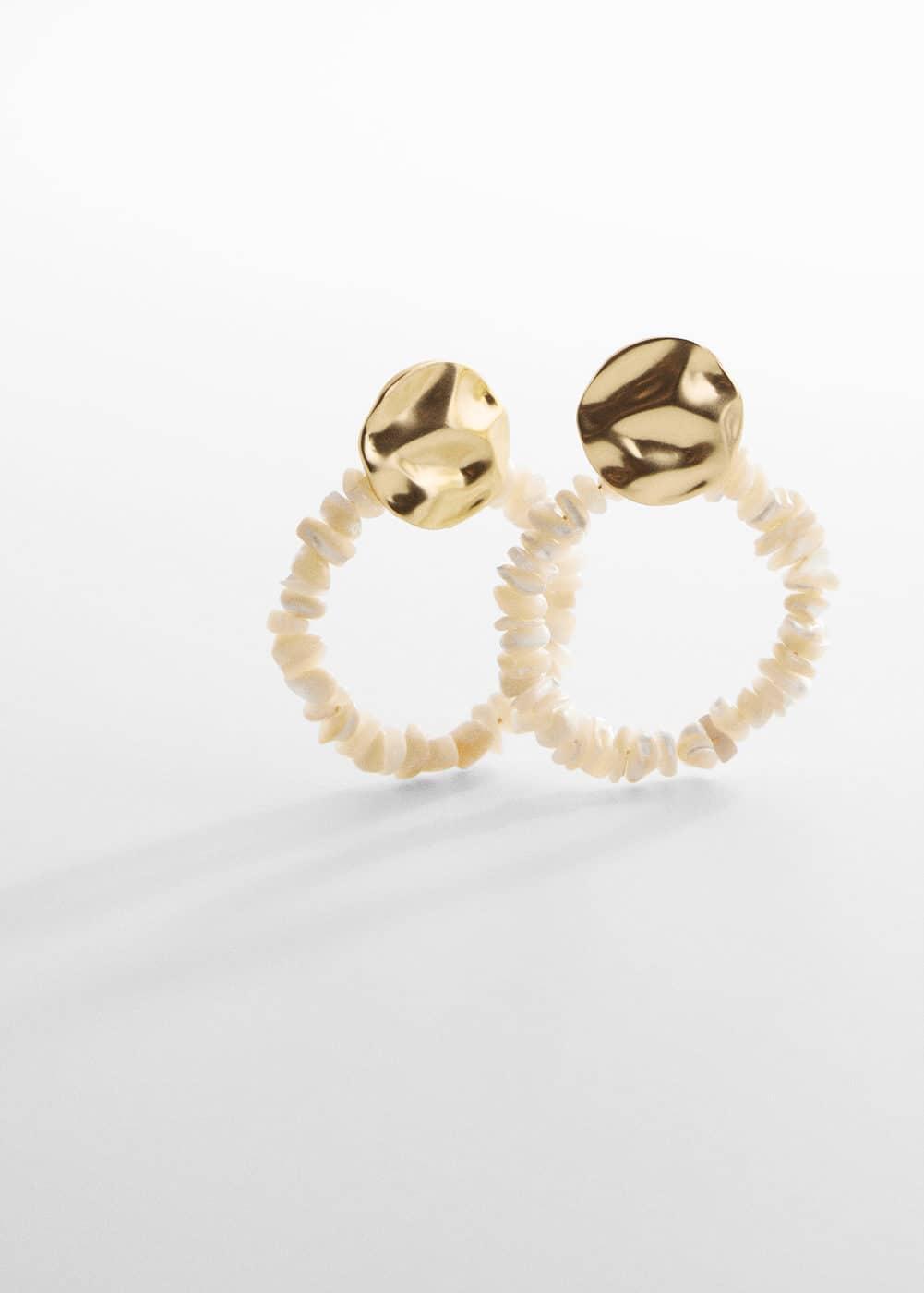 MANGO - Bead loop earrings - One size - Women Product Image