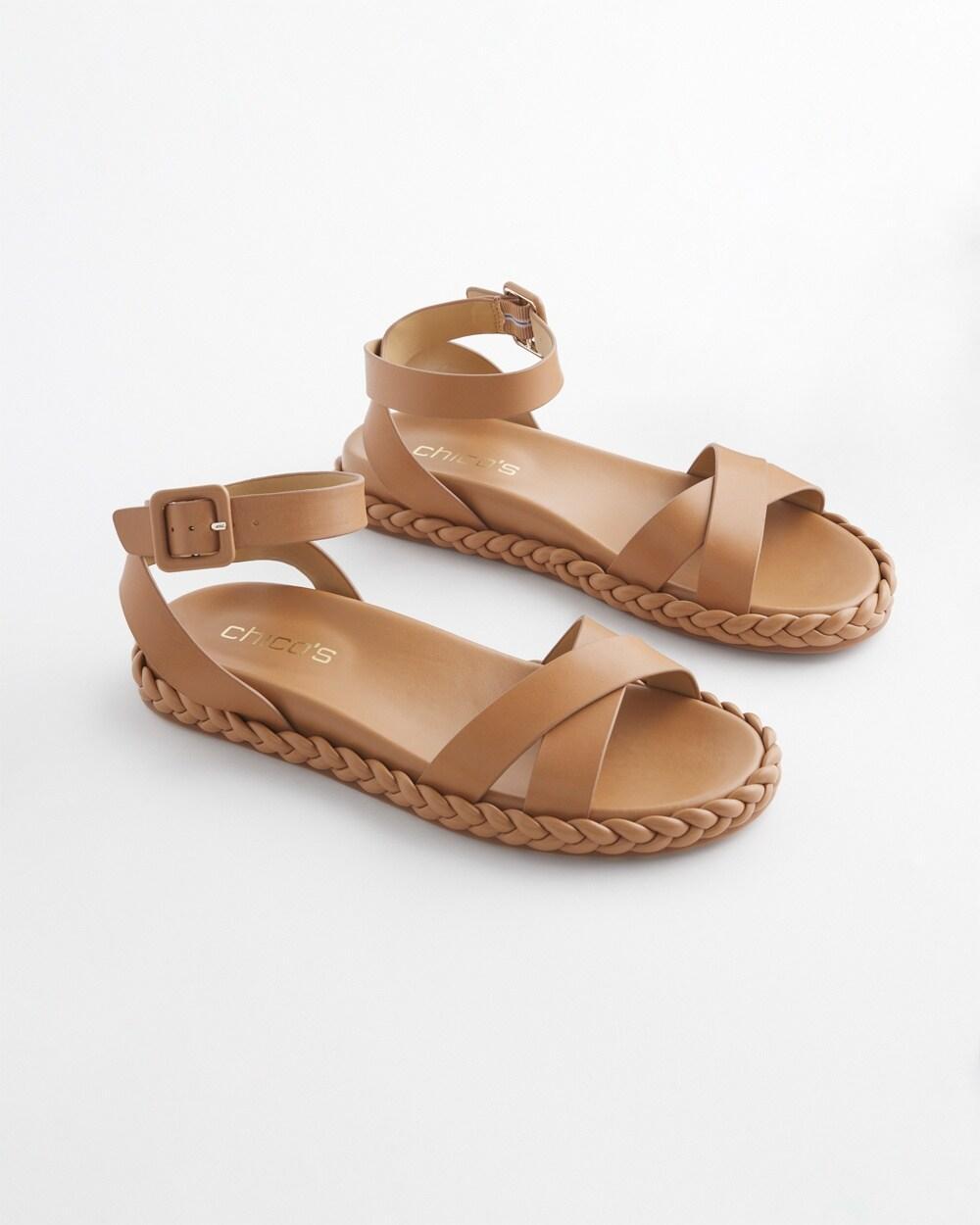 Chico's Leather Braided Sandals Product Image