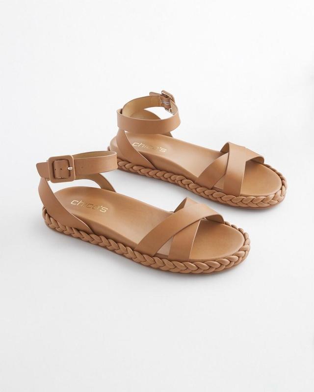 Leather Braided Sandals Product Image