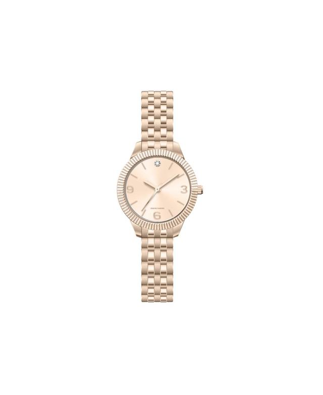 Jessica Carlyle Womens Analog Rose Gold-Tone Metal Alloy Watch 31mm Product Image