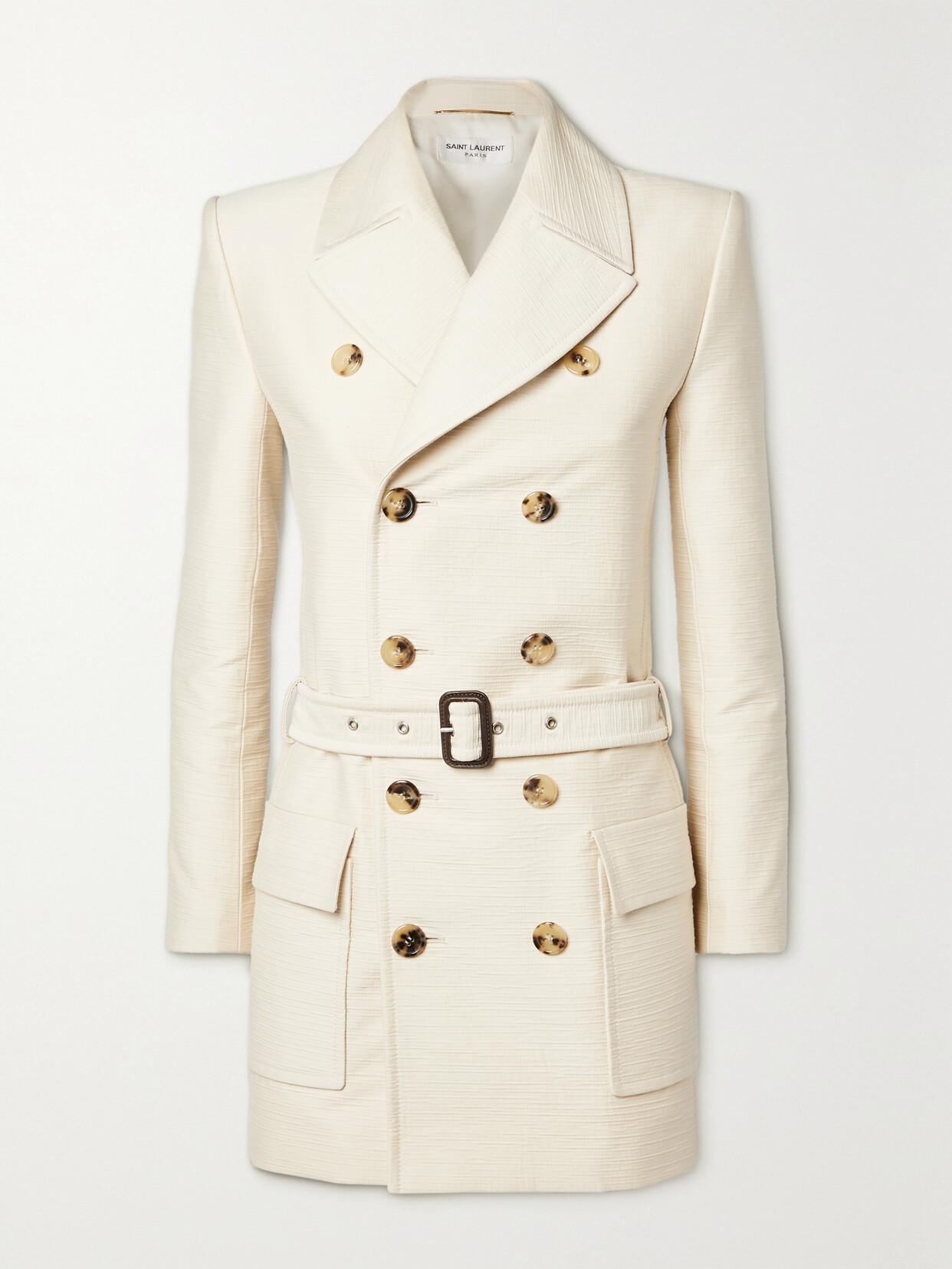 Saharienne Cotton And Wool Jacket In Craie Vintage Product Image