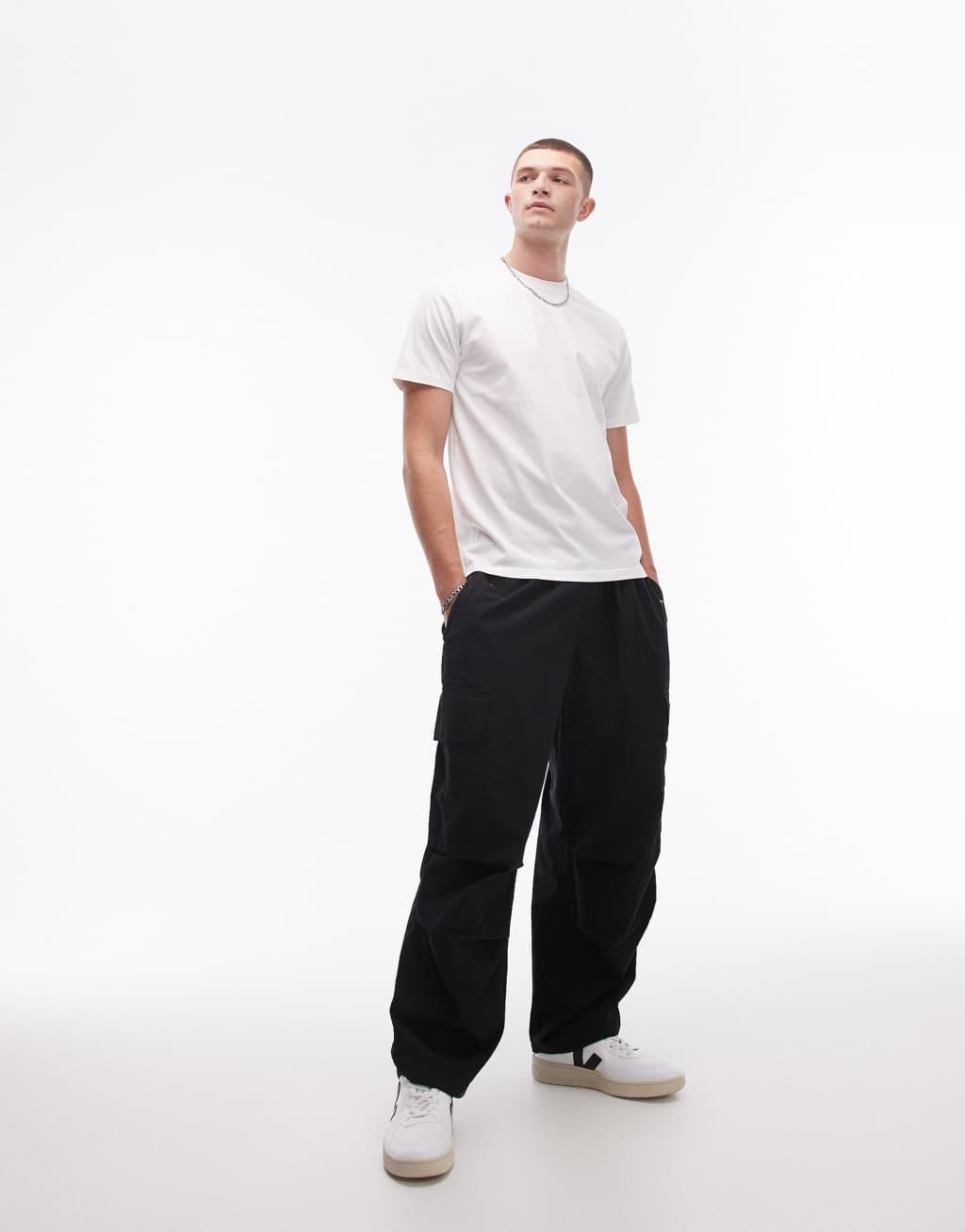 Topman 7-pack classic T-shirts in white, black, charcoal and navy Product Image